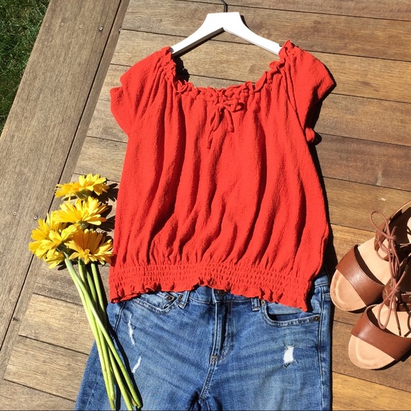 Madewell Texture & Thread Drawstring Top - Picture 2 of 4